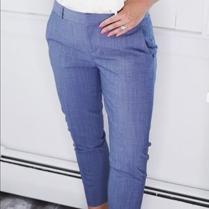 Banana Republic Avery sz 6 cropped chambray pant